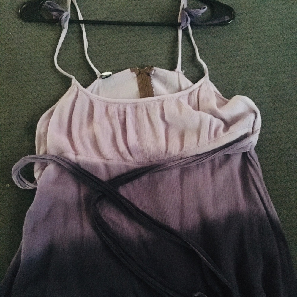 Gypsy Rose purple ombré spaghetti tie strap shirt